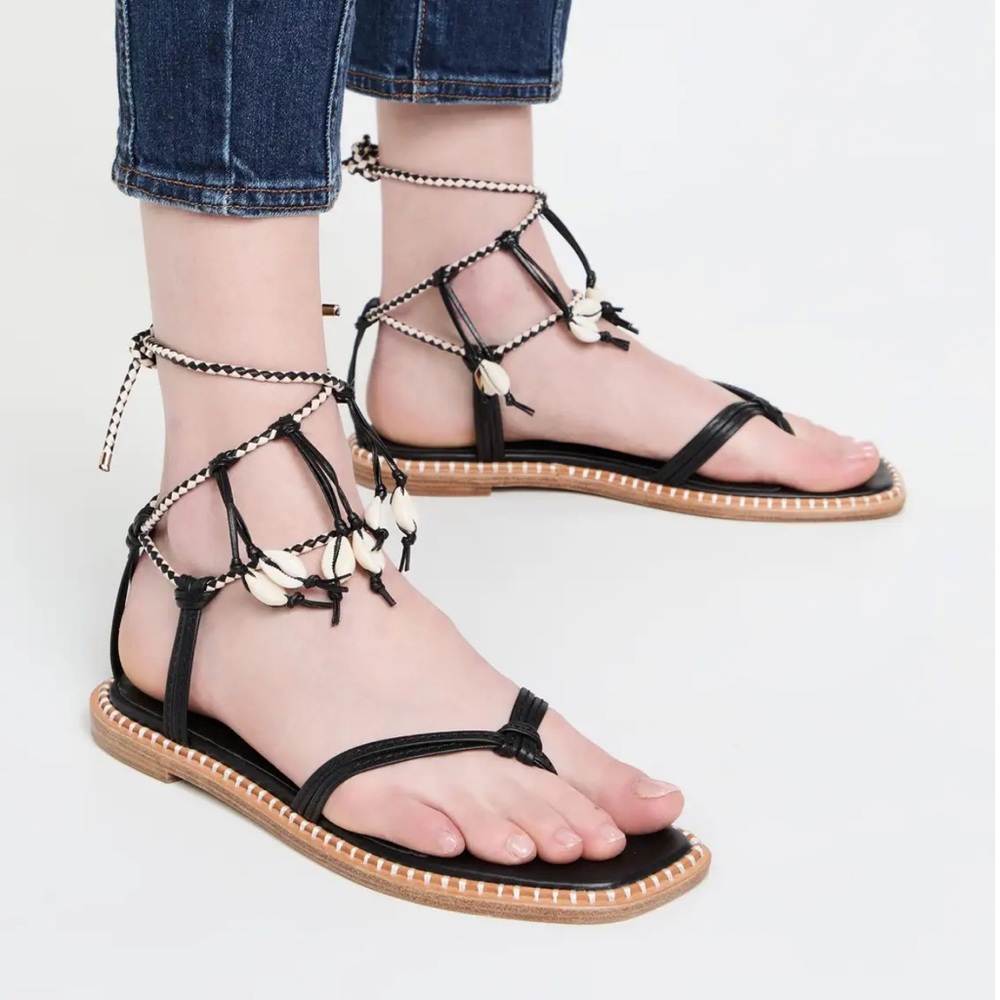 New Ulla Johnson Hanalei Seashell Sandals
